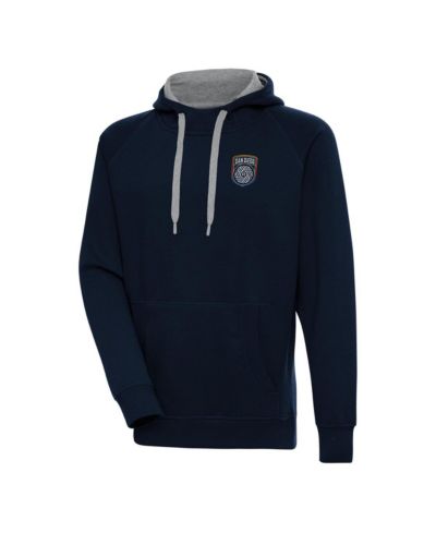 Antigua Men's Navy San Diego FC Victory Raglan Pullover Hoodie