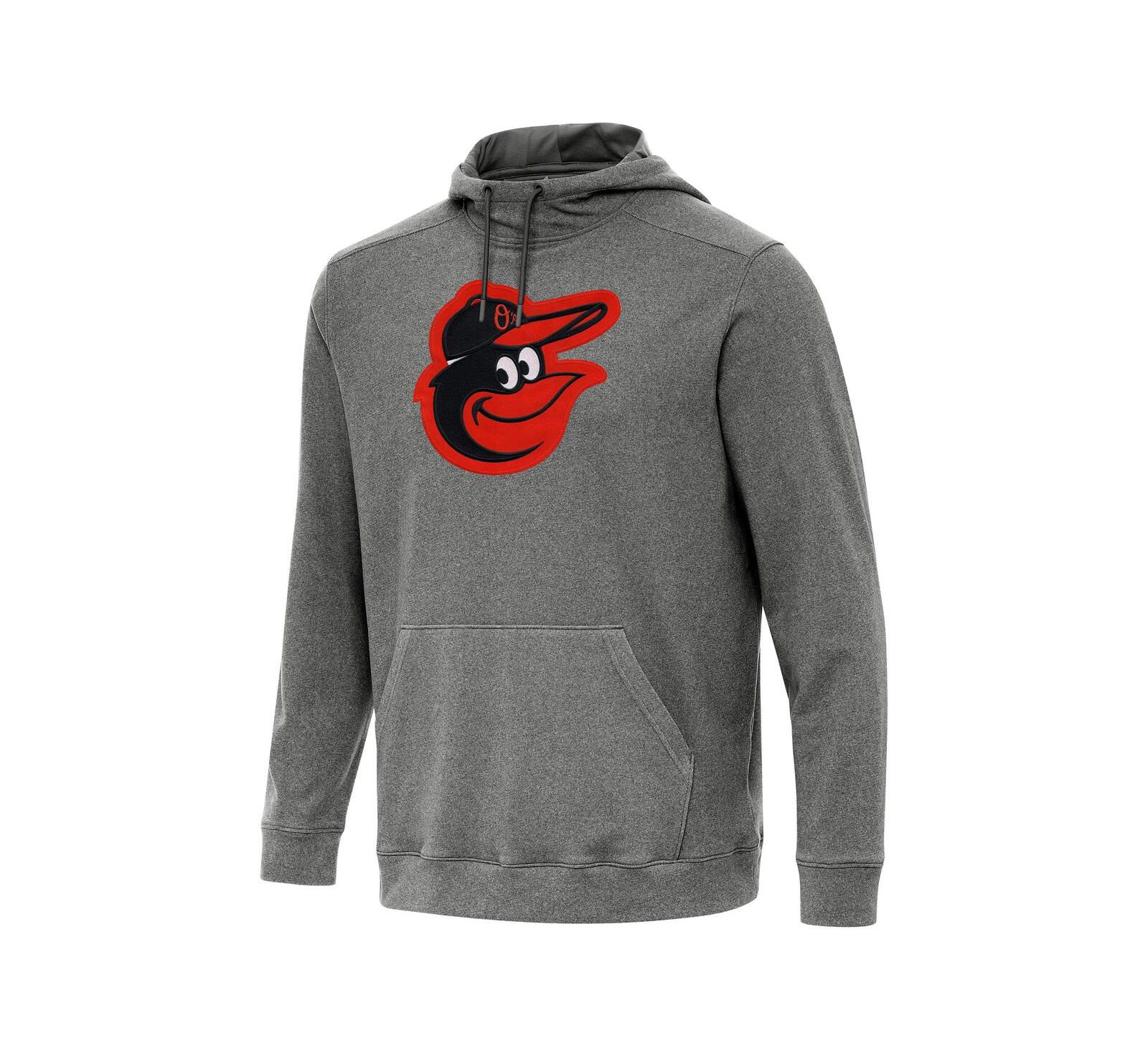Мужское худи Antigua Baltimore Orioles Cloud Pullover, цвет Heather Black