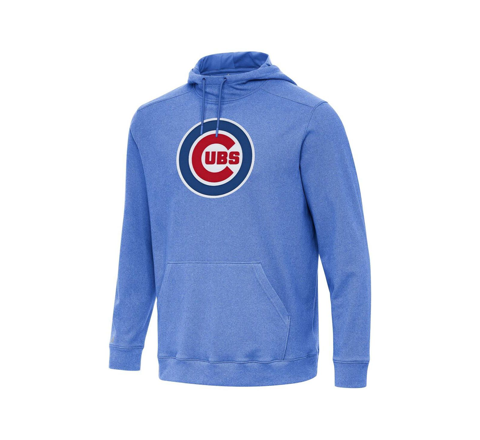 Мужское худи Antigua Heather Royal Chicago Cubs Cloud Pullover