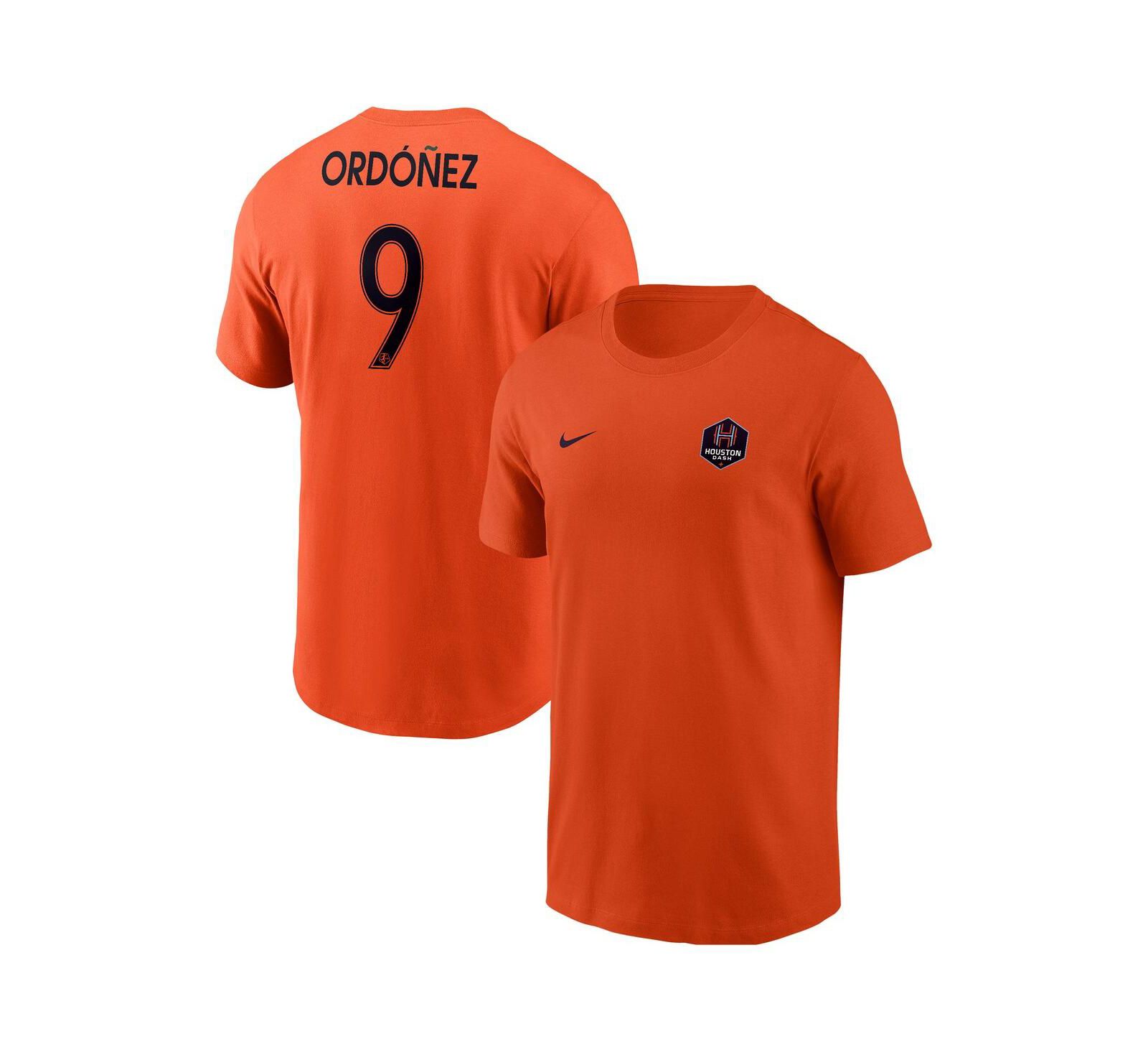 Nike Men's Diana Ordonez Orange Houston Dash Core Crew Neck T-Shirt