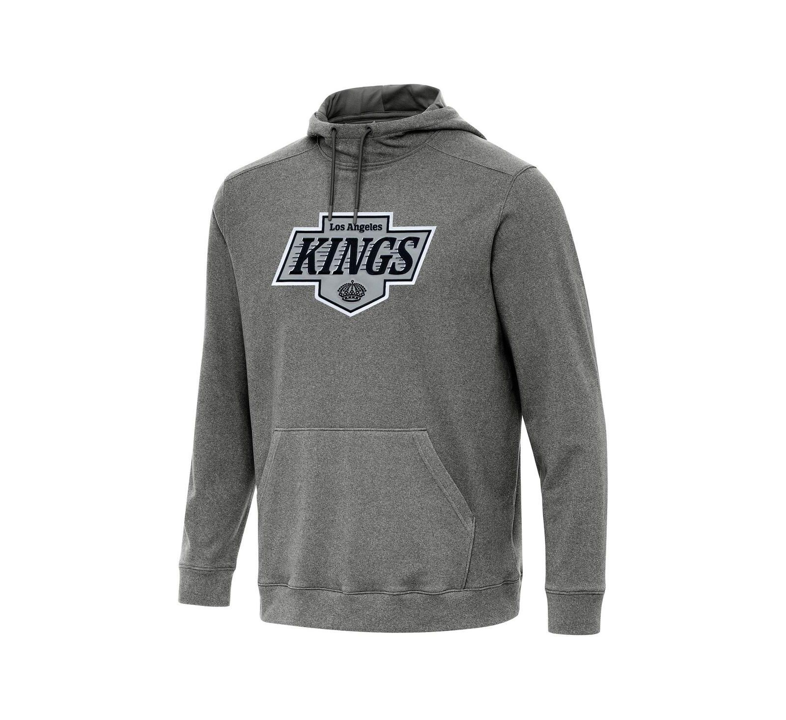 Antigua Мужской Heather Black Los Angeles Kings Hoodie