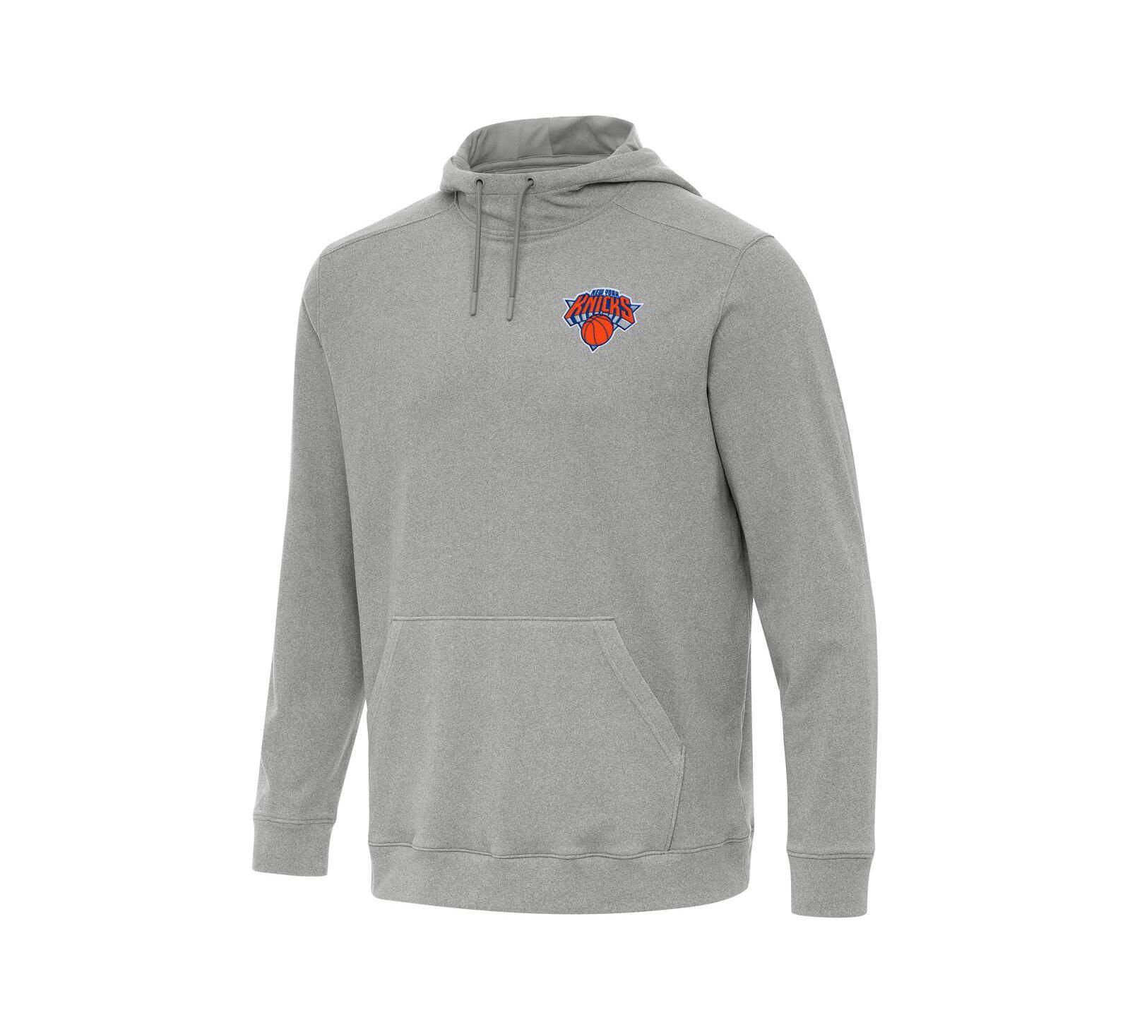 Худи Antigua Men's Heather Gray New York Knicks Cloud Pullover