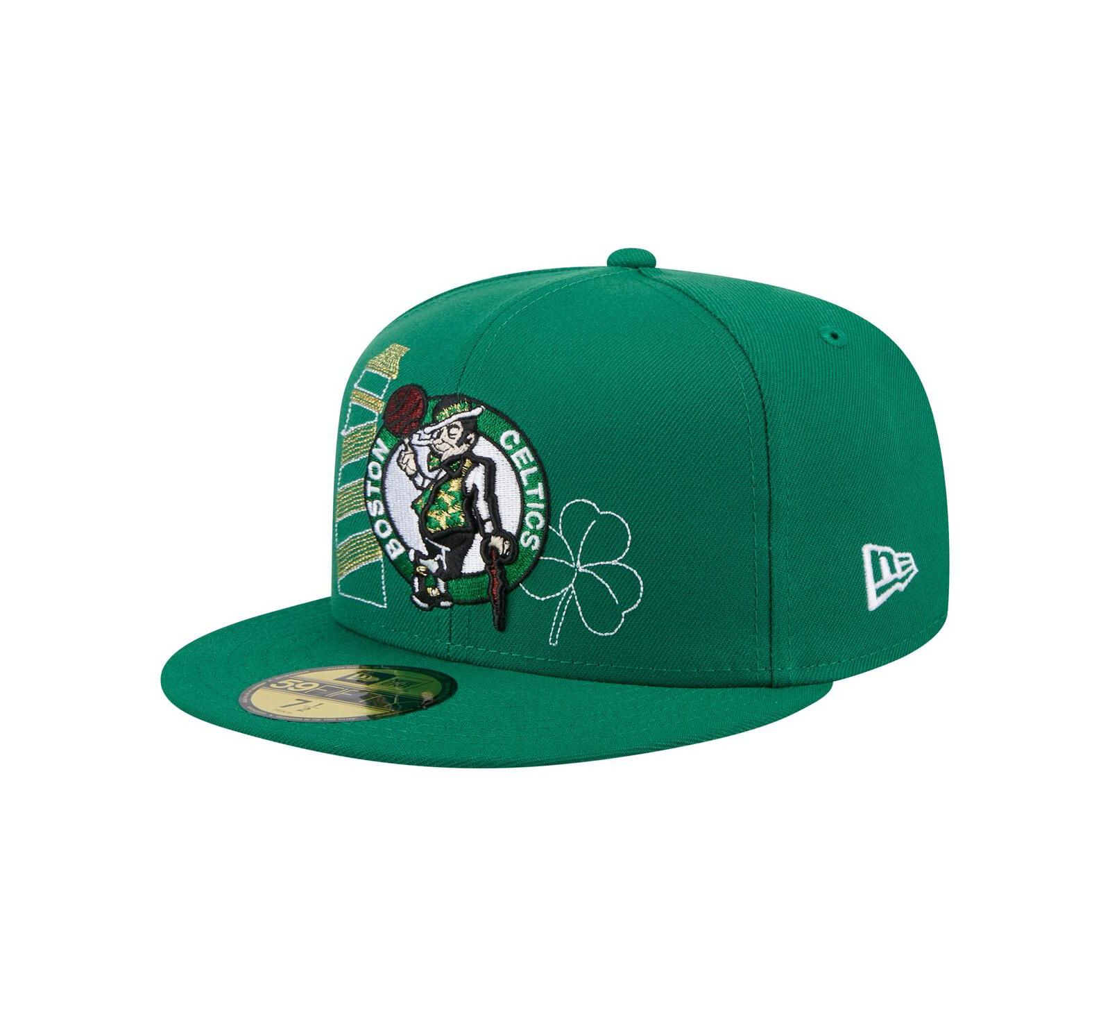 New Era Men's Kelly Green Boston Celtics State Stitch 59FIFTY Fitted Hat