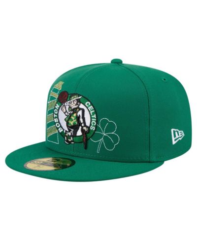 Мужская кепка New Era Kelly Green Boston Celtics State Stitch 59FIFTY Fitted