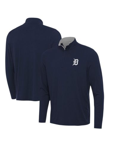 Antigua Men's Navy Detroit Tigers Content Quarter-Zip Top