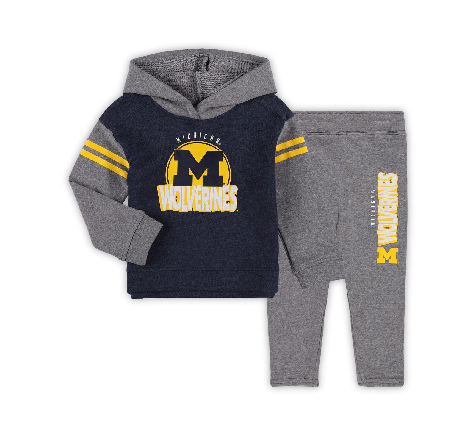 Outerstuff Girls Toddler Michigan Wolverines Clubhouse Pullover Hoodie and Legging Set