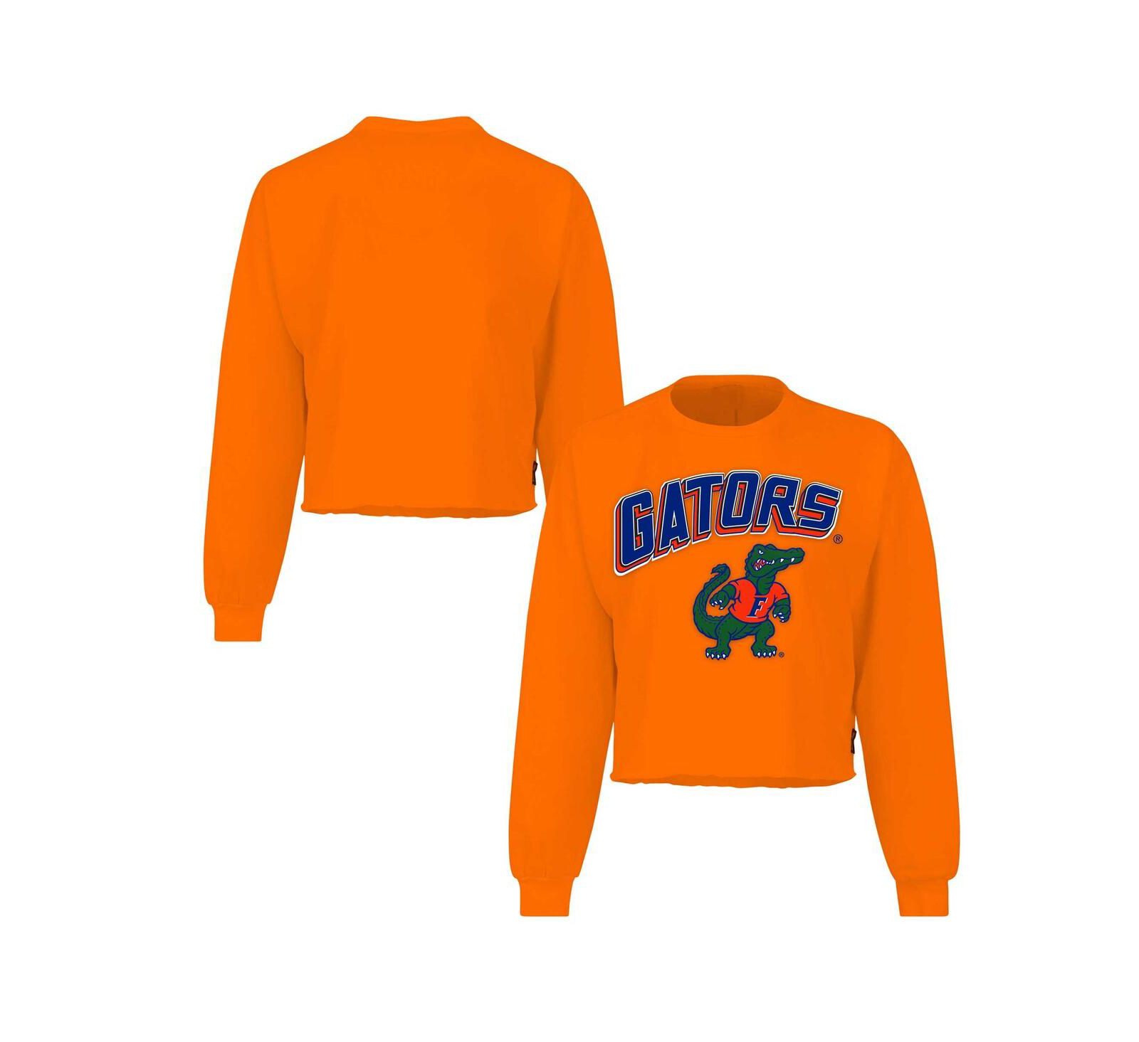 Spirit Jersey Женская укороченная футболка с длинным рукавом Florida Gators, оранжевая