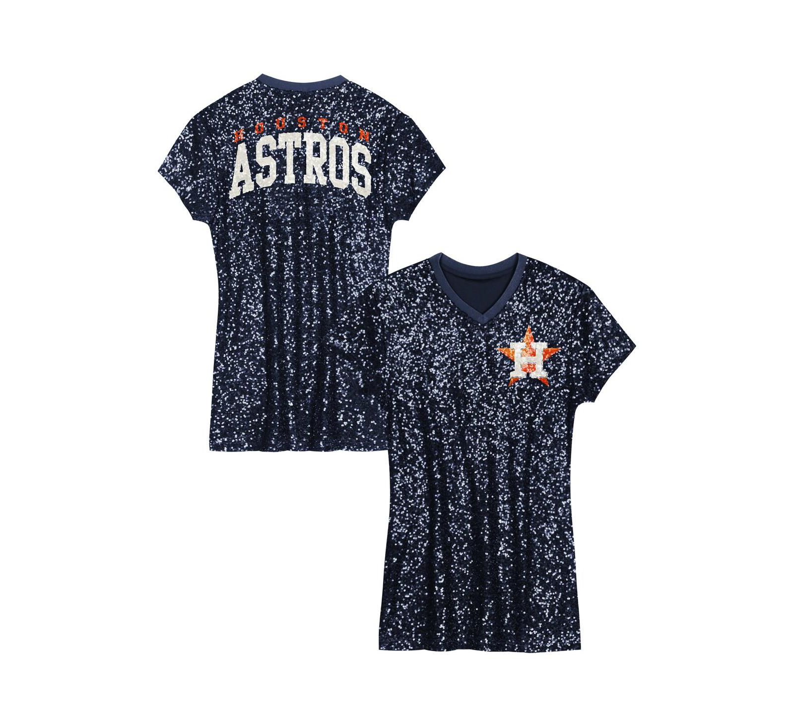 Детское платье Outerstuff Girls Navy Houston Astros Sequin V-Neck