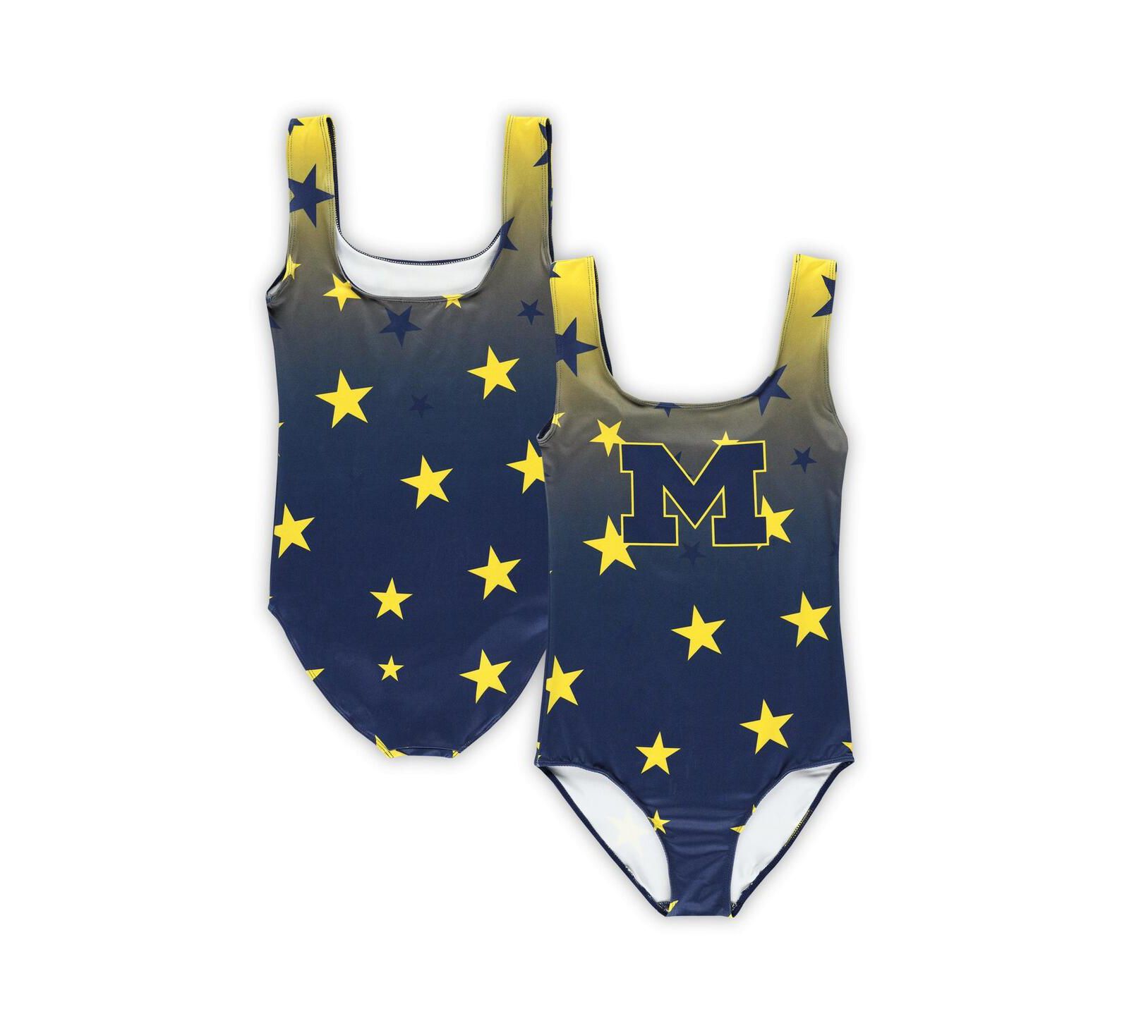 ZooZatz Big Boys and Girls Navy Michigan Wolverines Dance Leotard