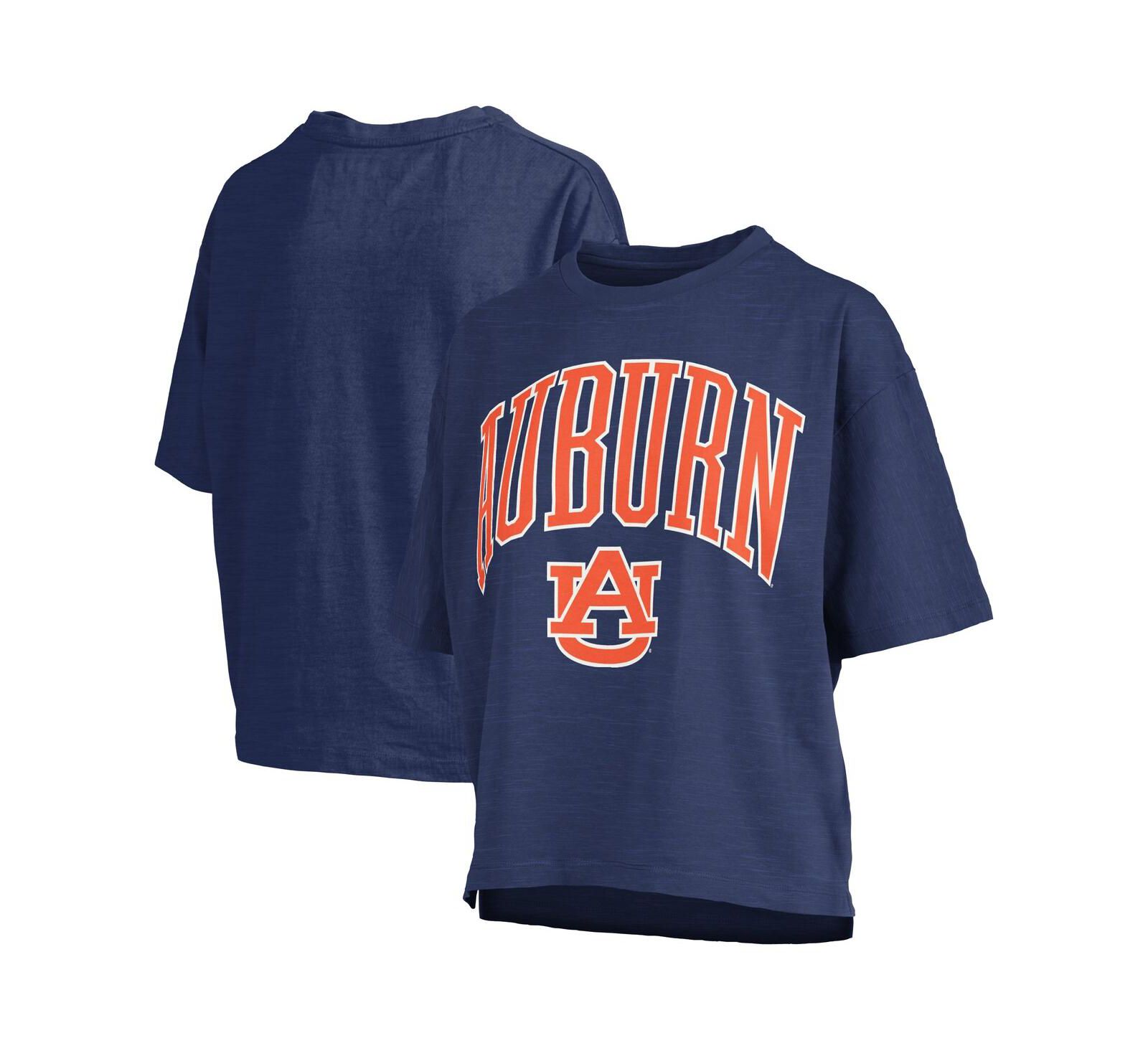 Женская футболка Pressbox Navy Auburn Tigers Nelson Arch Over Logo Oversized Slub