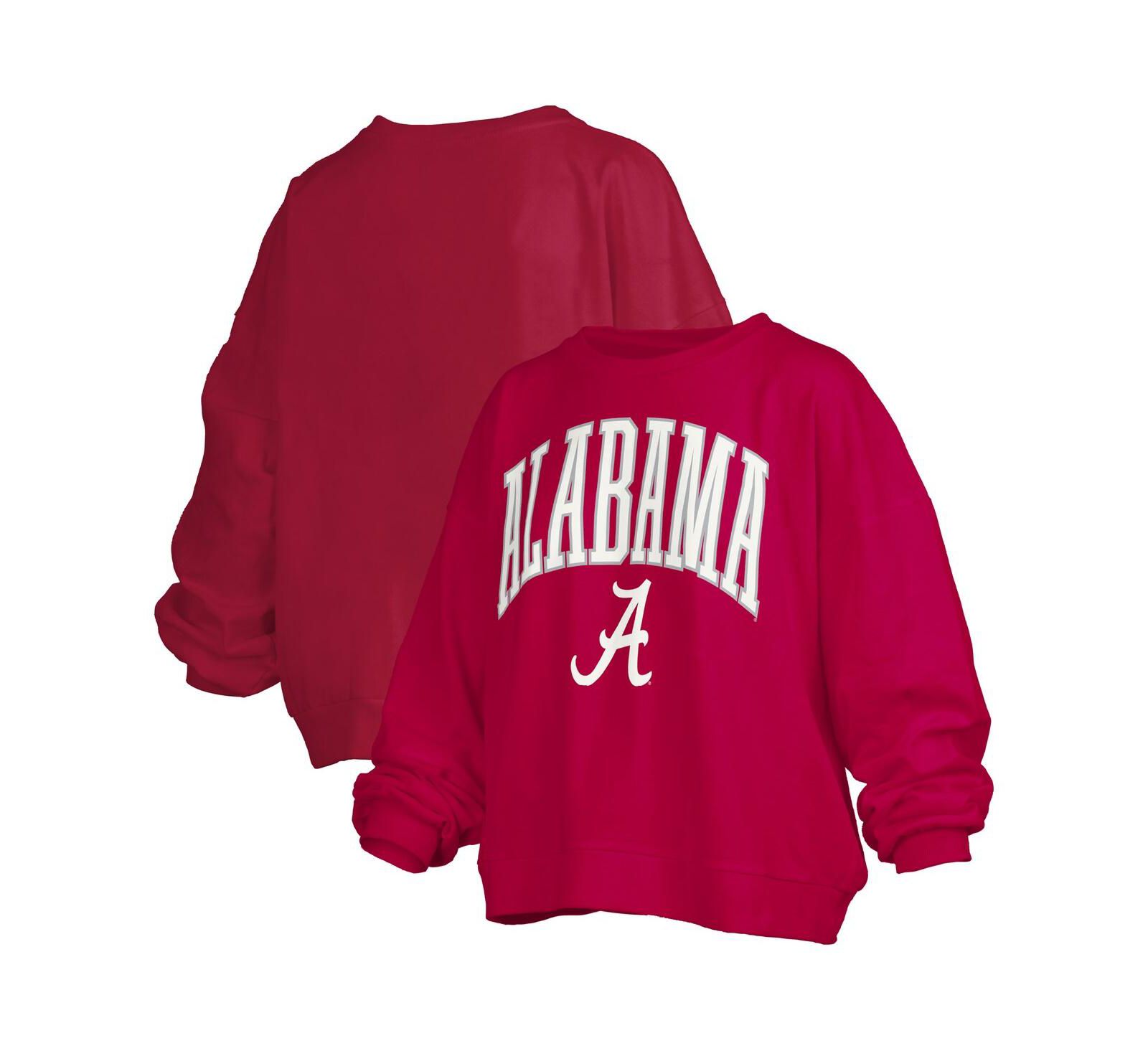 Женская толстовка Pressbox Crimson Alabama Crimson Tide Janise Arch Oversized