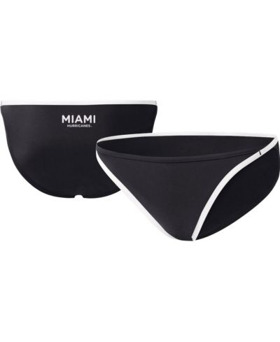 G-III 4Her by Carl Banks Women's Black Miami Hurricanes Play Action Bikini Bottoms