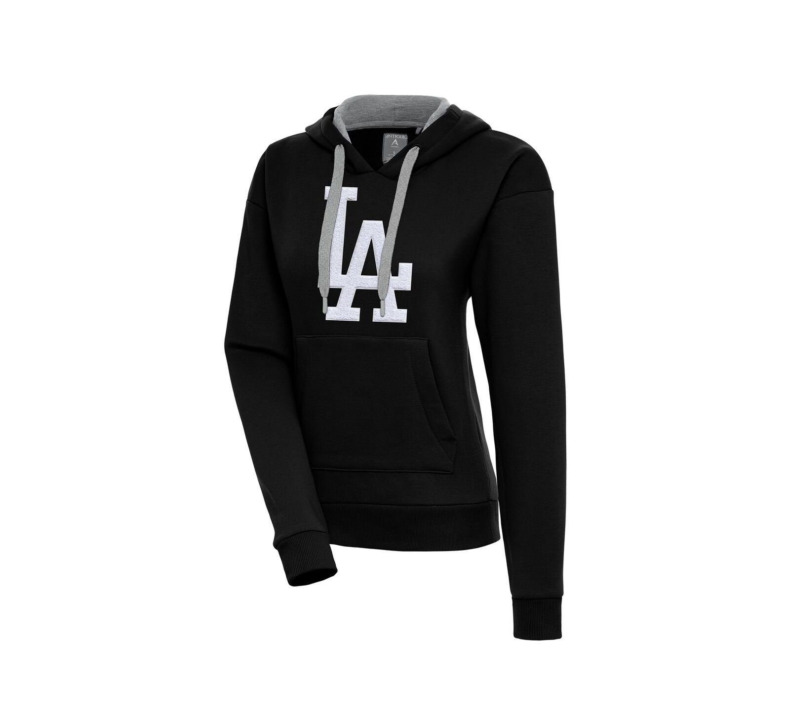 Женское худи Antigua Black Los Angeles Dodgers Victory Pullover