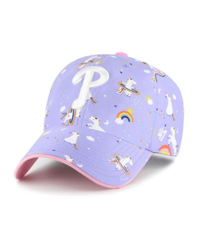 '47 Brand Big Girls Lavender Philadelphia Phillies Unicorn Clean Up Adjustable Hat