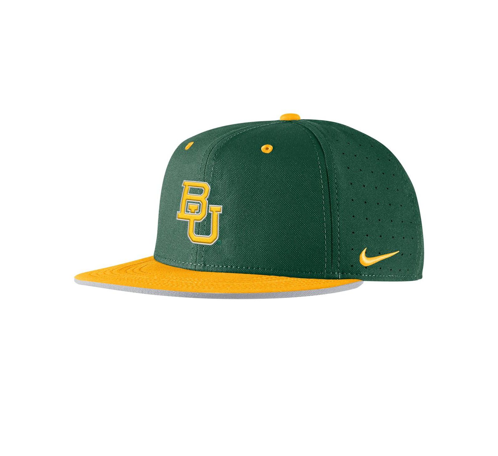 Nike Мужская бейсболка Baylor Bears On-Field True Performance Green