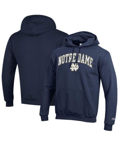 Champion Men's Navy Notre Dame Fighting Irish Arched Logo Fleece Pullover Hoodie