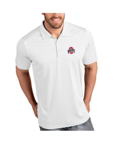 Мужская рубашка поло Antigua White Ohio State Buckeyes Tribute