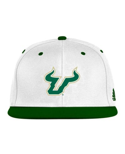 adidas кепка South Florida Bulls On-Field Fitted, белый/зеленый