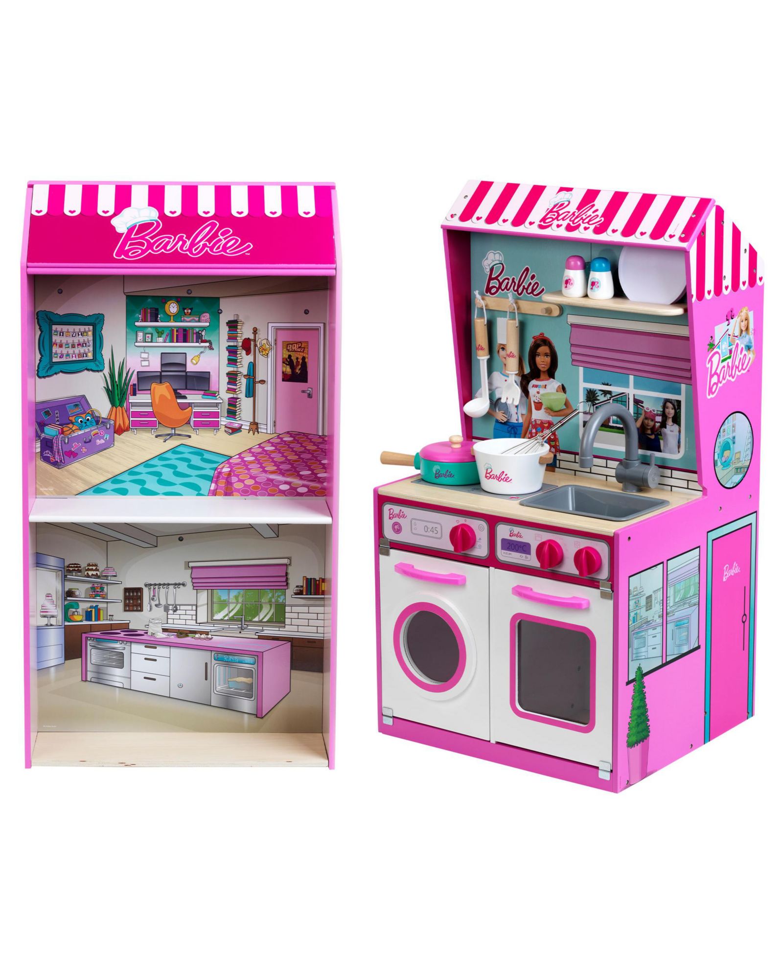 Theo Klein игрушечная кухня и кукочный дом Barbie 2 в 1 для детей от 3 лет