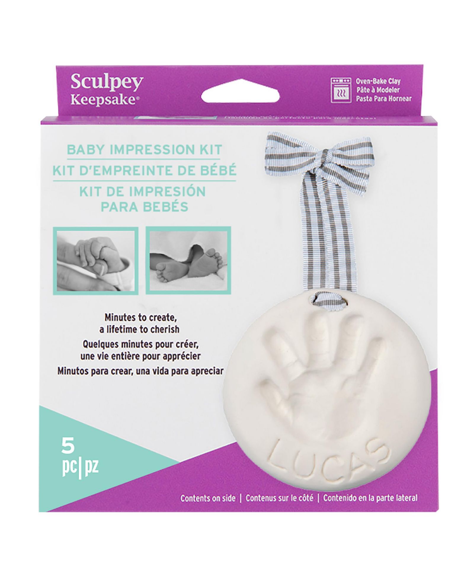 Sculpey Keepsake: Набор для создания оттиска украшения из белой глины (рука/лапа)