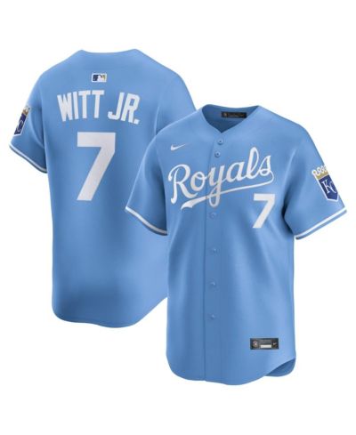 Мужская джерси Nike Bobby Witt Jr. Light Blue Kansas City Royals Alternate Limited Player