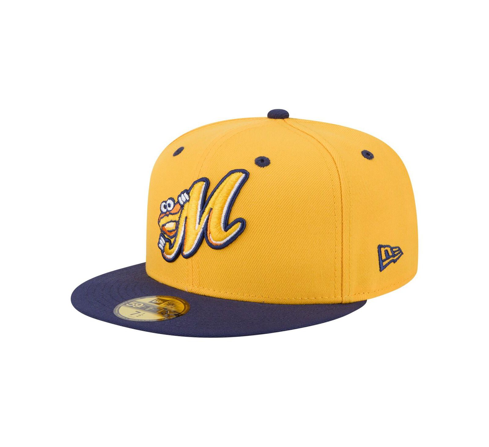 New Era Men's Gold/Navy Montgomery Biscuits Authentic Collection 59FIFTY Fitted Hat