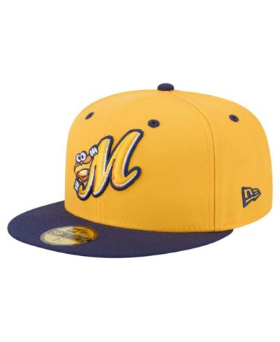 New Era Мужская бейсболка 59FIFTY Montgomery Biscuits, Gold/Navy