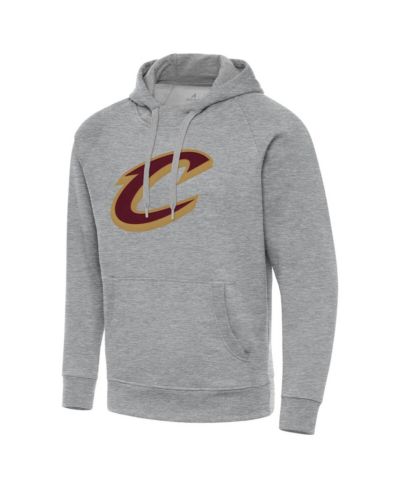 Antigua Мужское худи с капюшоном Victory Raglan, серый меланж, Cleveland Cavaliers