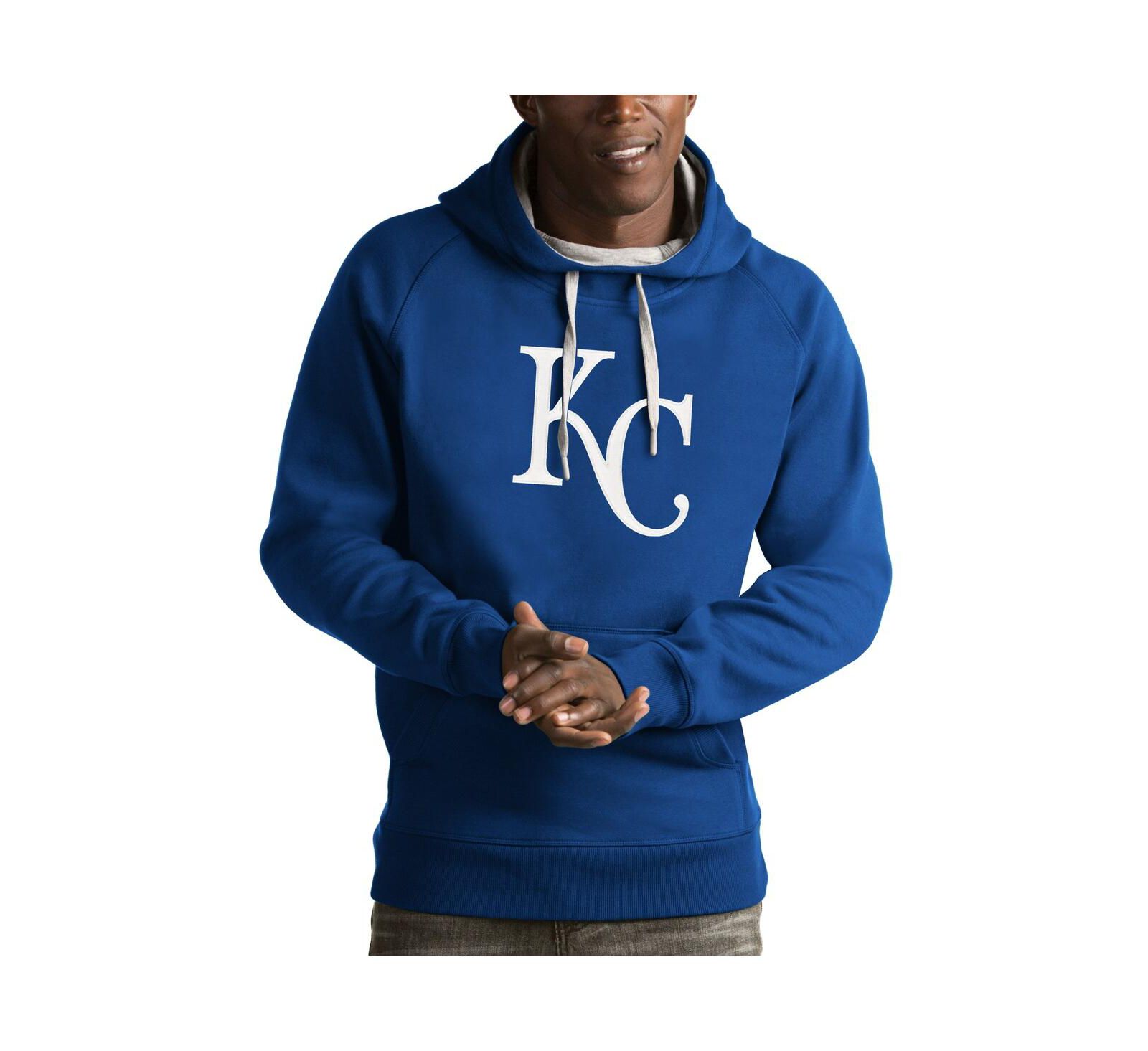 Мужское худи Antigua Royal Kansas City Royals Victory Pullover
