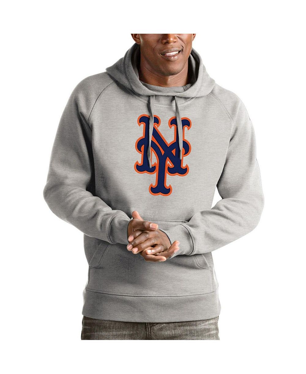 Antigua Мужское худи New York Mets Victory Heathered Gray