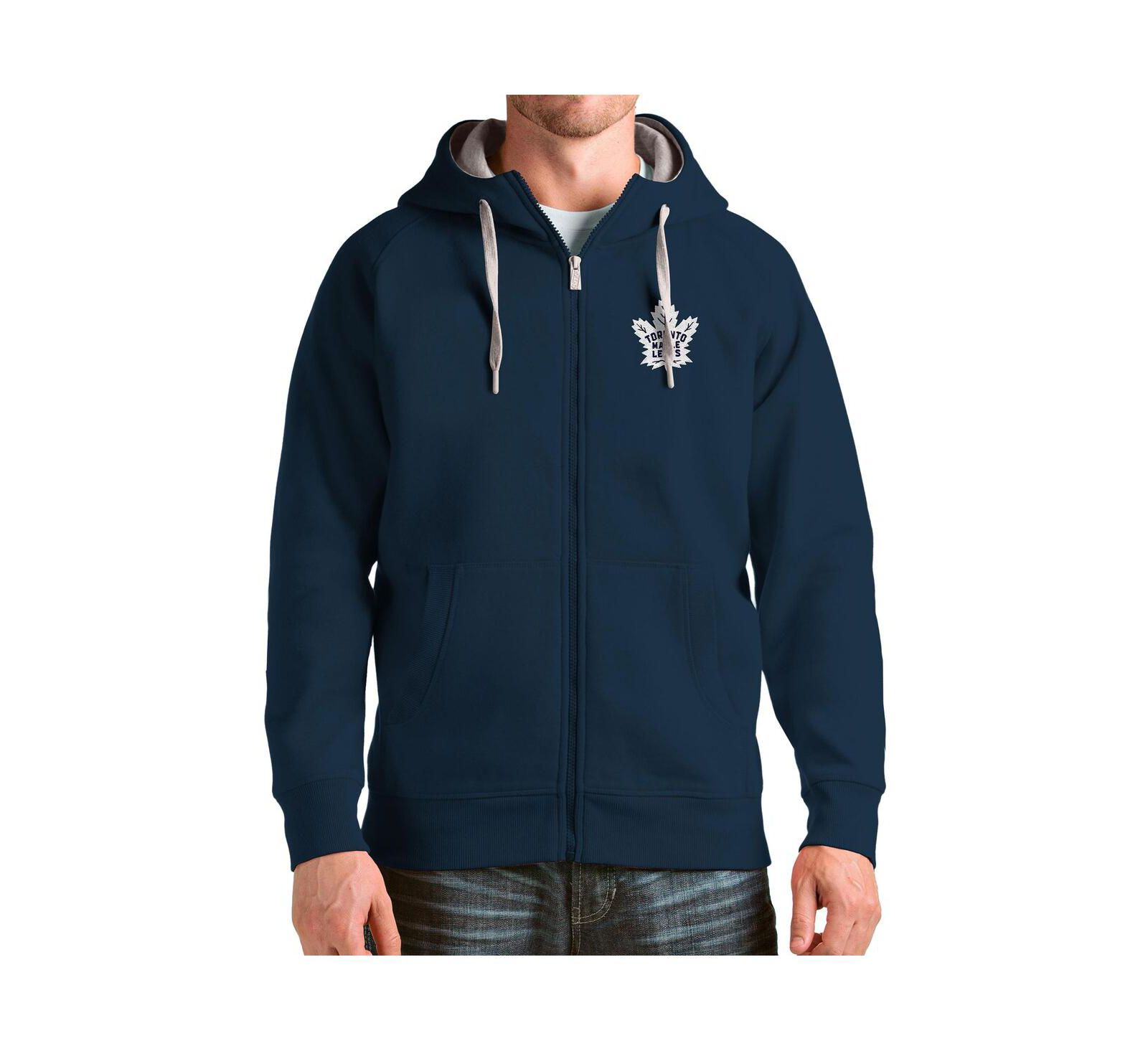 Мужское худи на молнии Antigua Toronto Maple Leafs Logo Victory