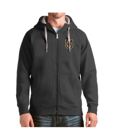 Antigua Мужской худи Vegas Golden Knights Logo Victory Full-Zip Charcoal