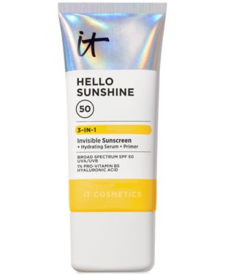IT Cosmetics Hello Sunshine Invisible Face Sunscreen SPF 50- JUMBO