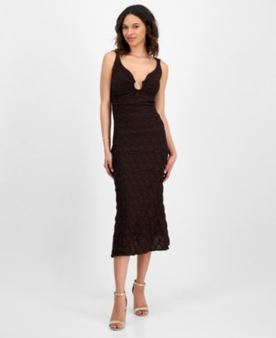 Женское трикотажное платье Siena Textured Knit Plunge-Neck Scoop-Back