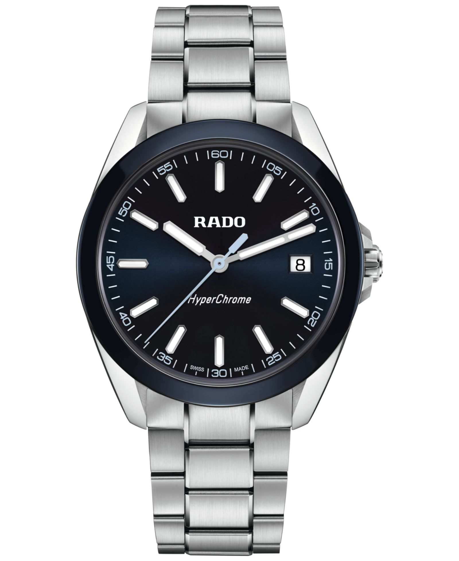 Мужские швейцарские часы Rado HyperChrome Stainless Steel Bracelet 42mm