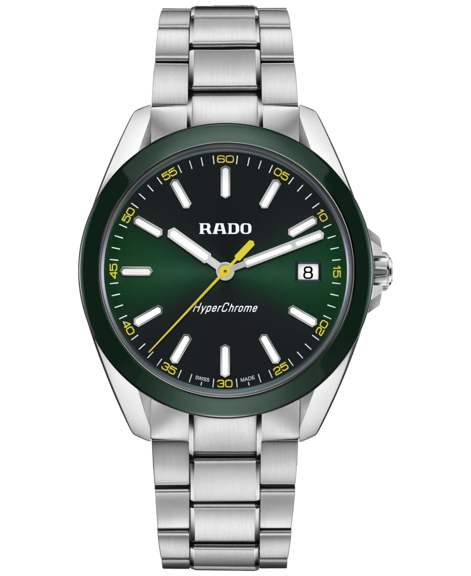 Часы Rado Мужские Swiss HyperChrome из нержавеющей стали с браслетом 42mm