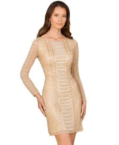 Коктейльное платье LARA Women's с длинным рукавом и высоким воротником
