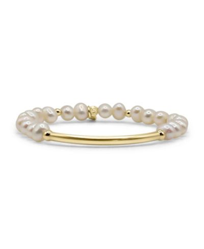 Браслет Bowood Lane 3mm Gold Filled Beads and Bar с речным жемчугом