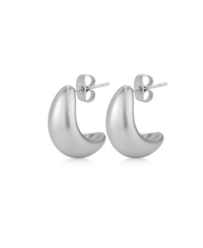 Dome Huggie Teardrop Earrings