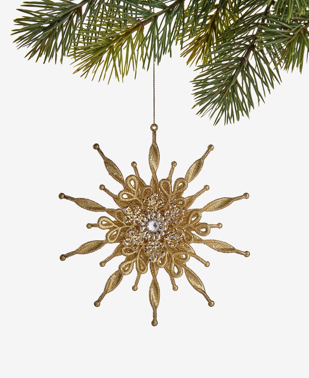 Holiday Lane Christmas Glitters Snowflake Ornament, Macy's Exclusive