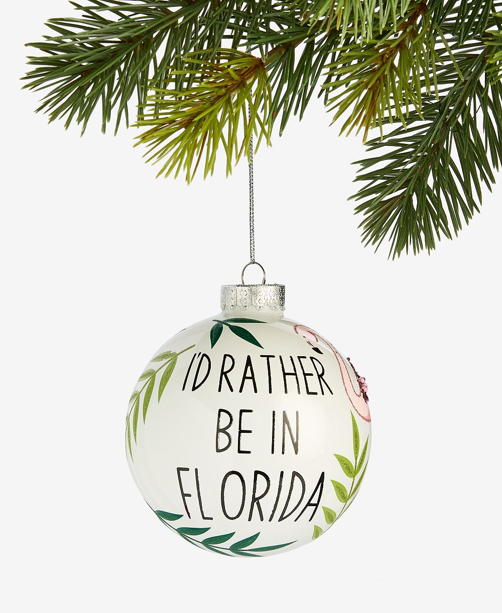 Holiday Lane стеклянный шар украшение Florida Glittered