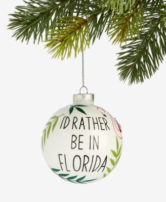 Holiday Lane стеклянный шар украшение Florida Glittered