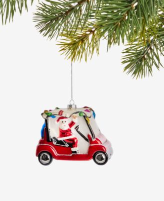 Декоративное украшение Holiday Lane Sports & Hobbies Santa Driving Golf Cart