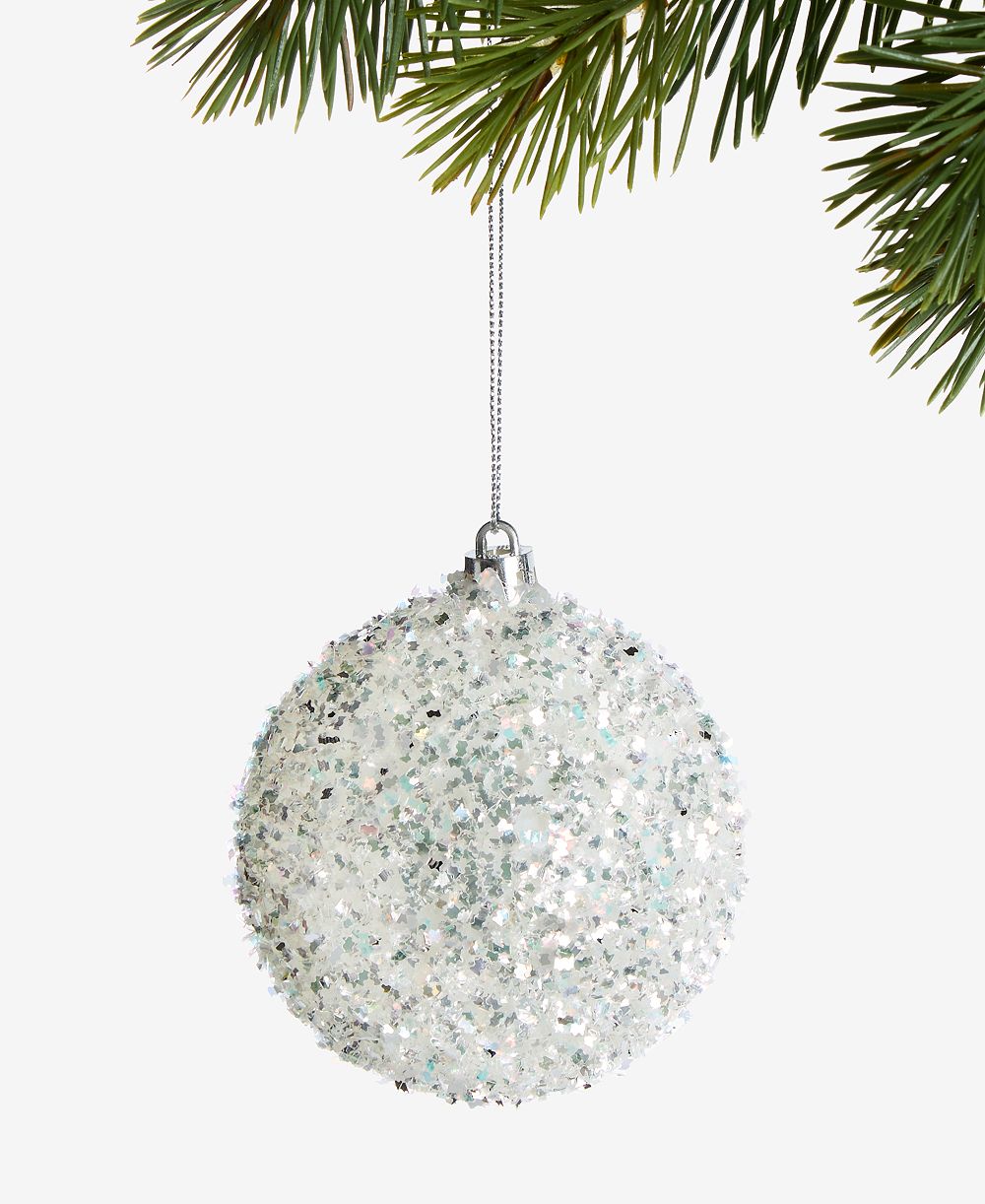 Украшение Holiday Lane Iced Delight Glitter Beaded Snowball Ornament