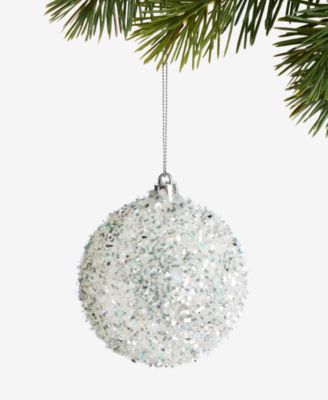 Украшение Holiday Lane Iced Delight Glitter Beaded Snowball Ornament