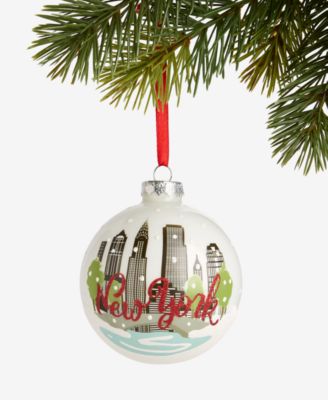 Стеклянное украшение Holiday Lane New York City Glass Skyline Ball Ornament