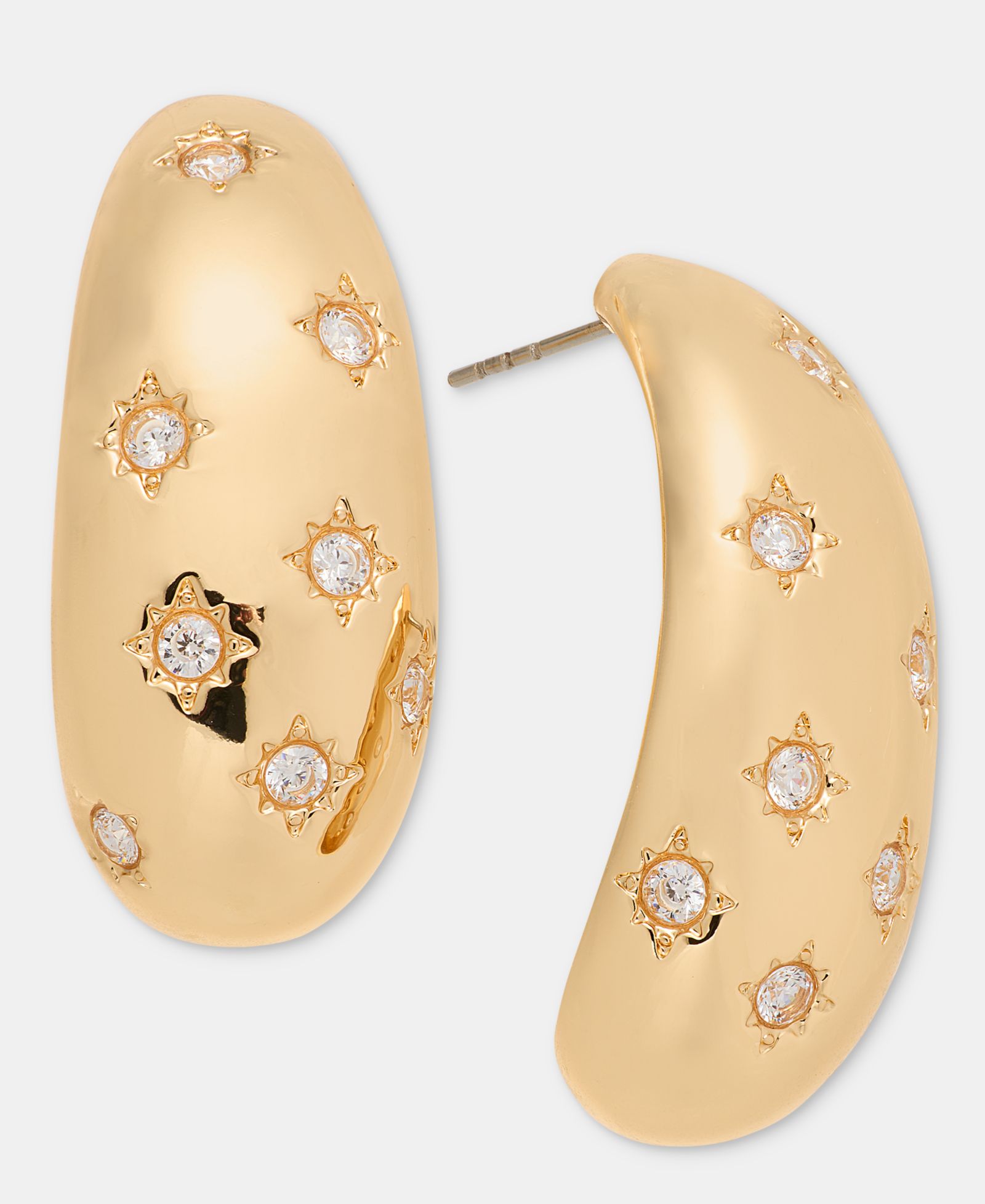 Серьги On 34th Pavé Star Puffy J-Hoop