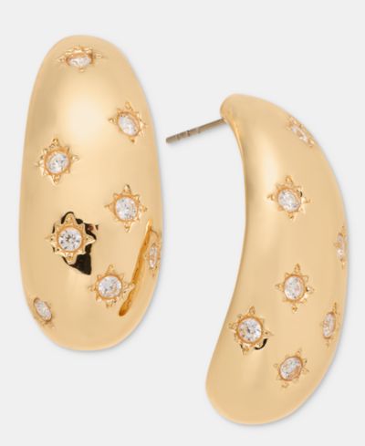 Серьги On 34th Pavé Star Puffy J-Hoop