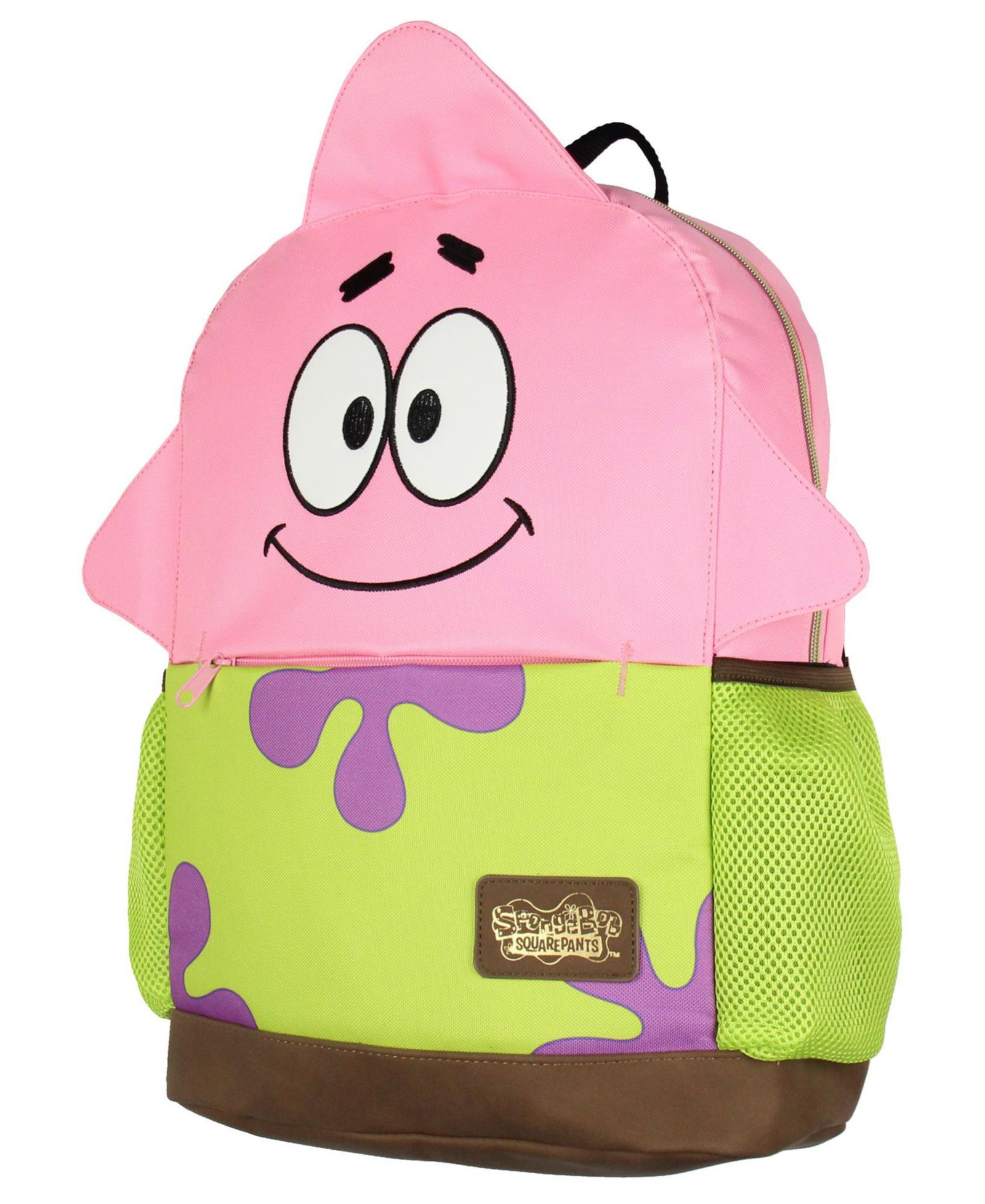 SpongeBob SquarePants Patrick Star School Travel Backpack With Faux Leather Bottom 16"