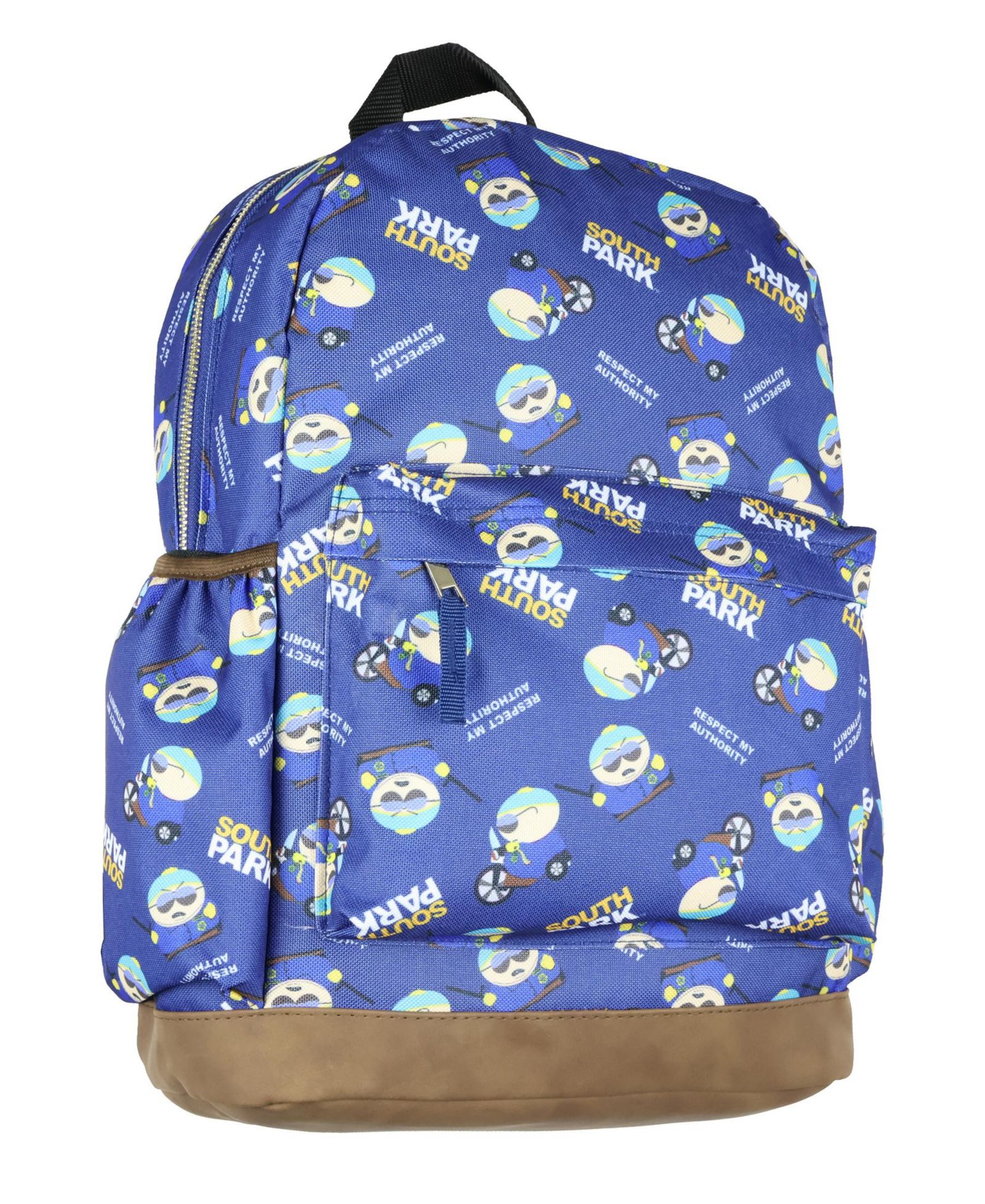 South Park Cop Cartman Respect My Authority Travel School Dual Compartment Backpack For Daily Use 16"